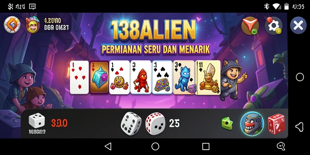 Tangkapan layar dari gameplay seru 138ALIEN dalam permainan Domino.