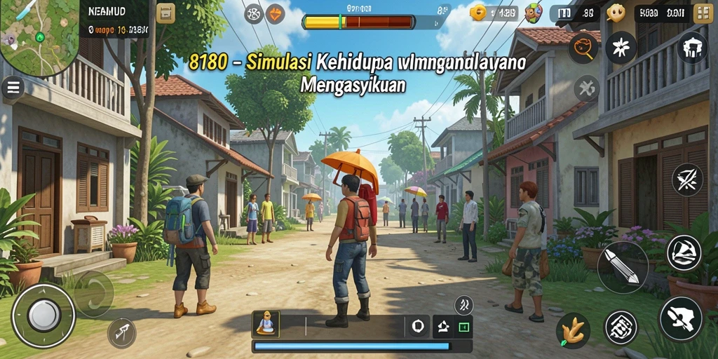 Tampilan gameplay menarik dari 8180 dengan interaksi karakter.