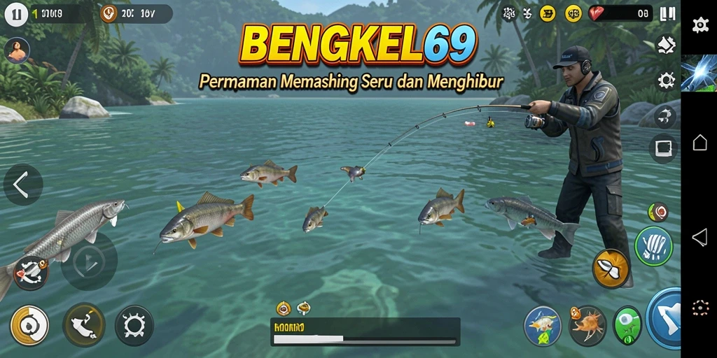 Gameplay BENGKEL69 yang menakjubkan dengan suasana memancing yang realistis.