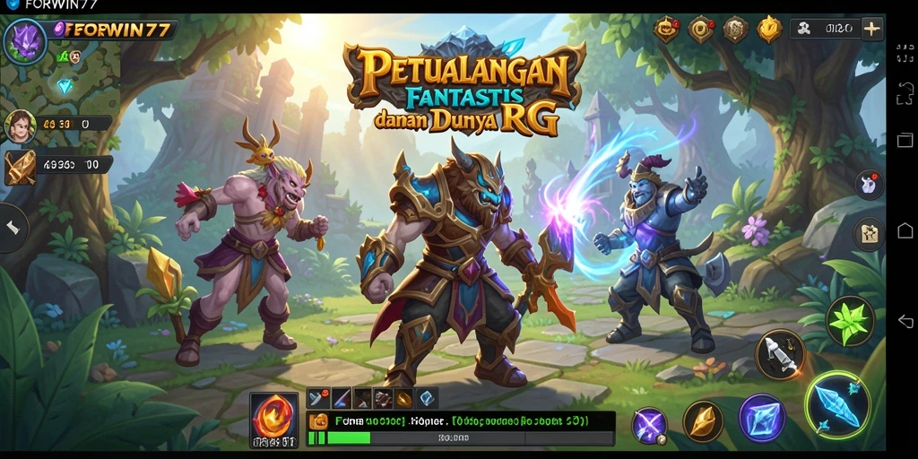 Tampilan menakjubkan dari pertempuran di FORWIN77 dengan karakter yang beraksi.