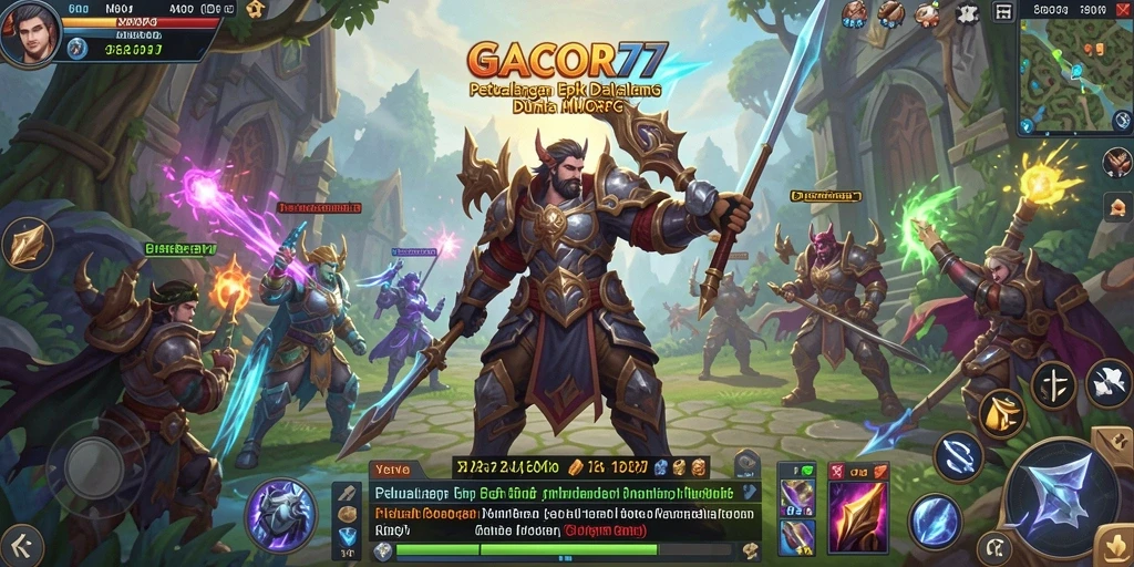 Screenshot gameplay GACOR77 yang mendebarkan di dunia MMORPG.