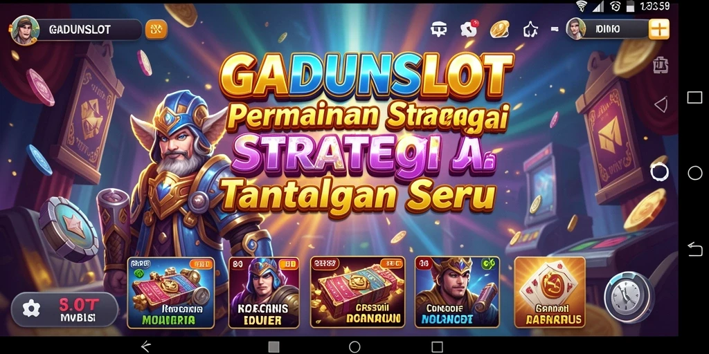 Tampilan gameplay menarik dengan elemen strategi dan slot.