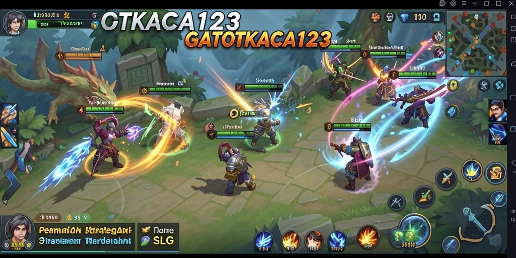 Tampilan gameplay menarik dari GATOTKACA123 yang menampilkan pertempuran mendebarkan.