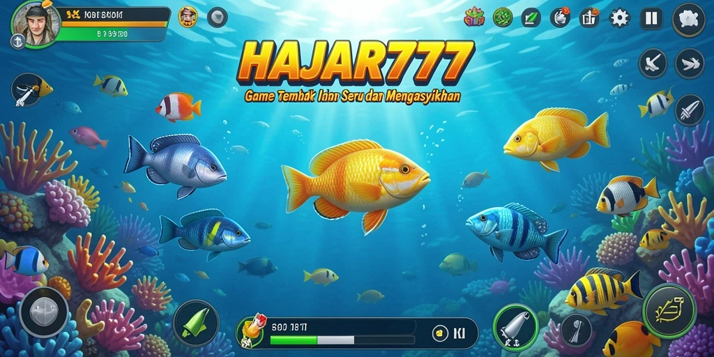 Tangkapan dalam gameplay Tembak Ikan yang seru di HAJAR777.