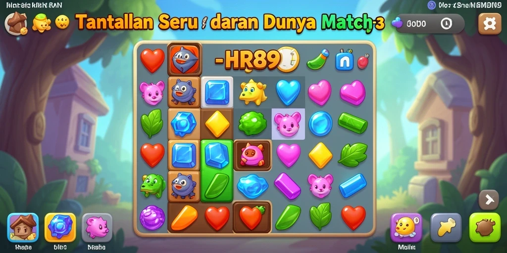 Tampilan gameplay HR89 yang seru dan berwarna-warni.