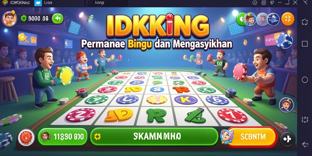 Screenshot gameplay <strong>IDRKING</strong> dengan antarmuka menarik dan sesi Bingo yang mengasyikkan.