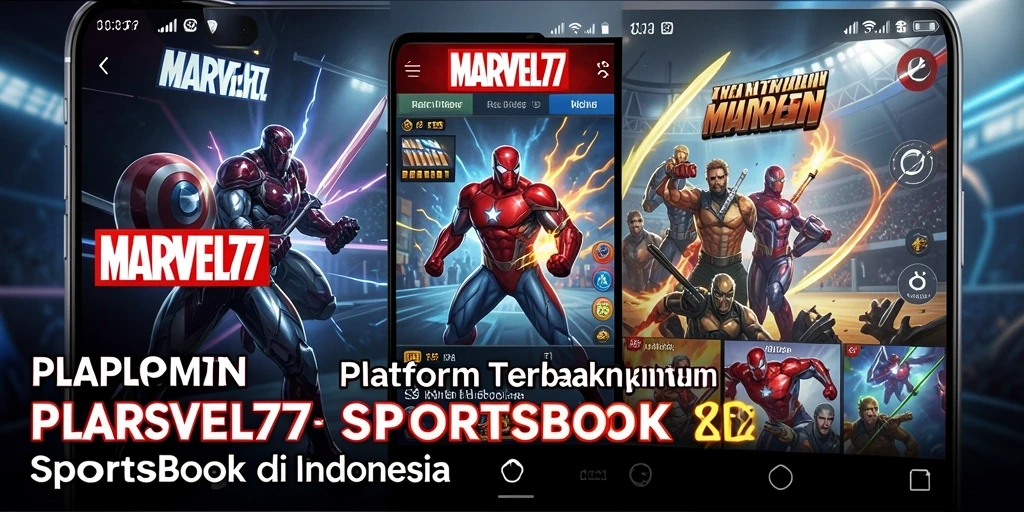 Tampilan screenshot utama MARVEL77 dengan gameplay taruhan olahraga.