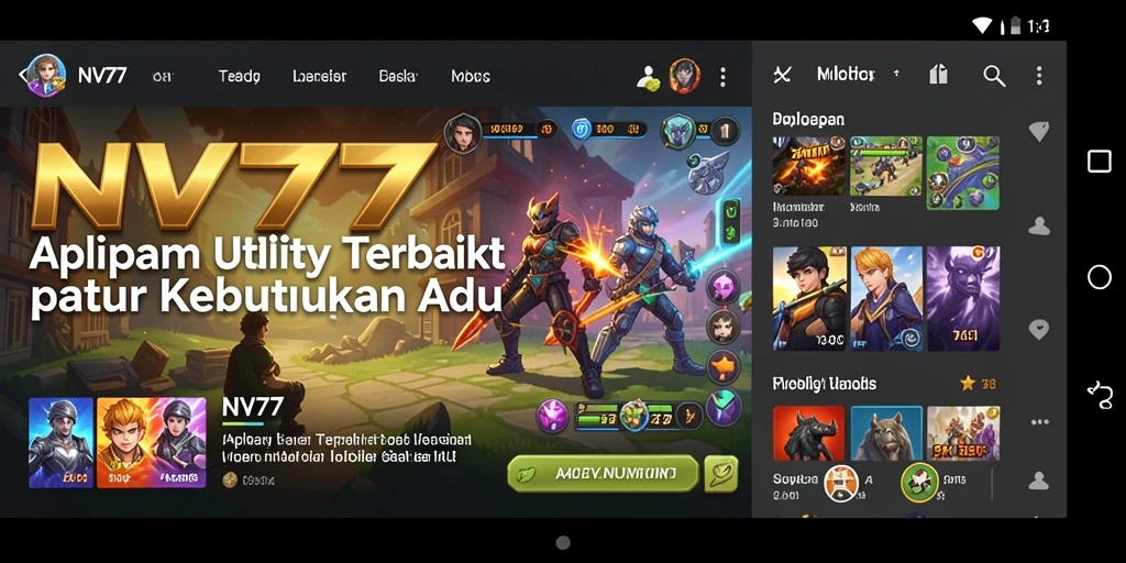 Tampilan aplikasi NV77 yang memudahkan pengguna dalam mengatur tugas.