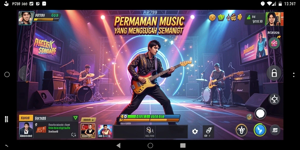 Screenshot gameplay RR789 menampilkan pemain menikmati permainan musik yang seru.