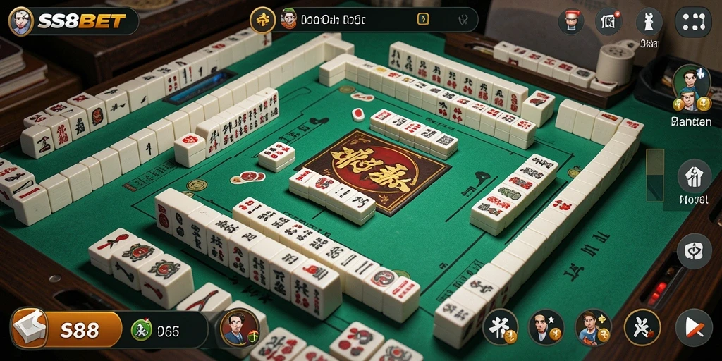 Tampilan gameplay Mahjong menarik di SS88BET dengan desain yang modern.