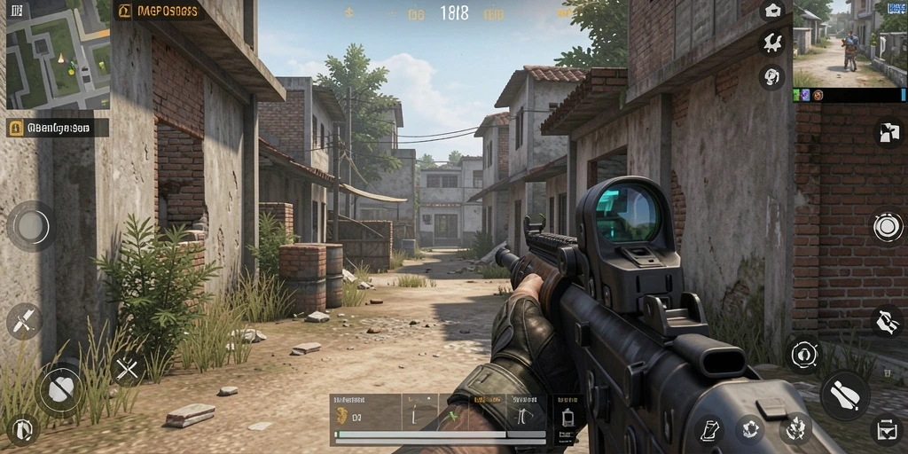 Tampilan gameplay utama TKP188 yang mendebarkan dalam pertempuran FPS.