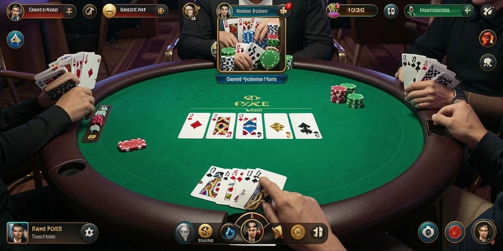 Menampilkan gameplay Poker yang mendebarkan dan interaktif.