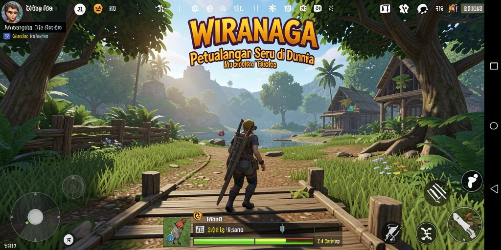 Tampilan gameplay <strong>WIRANAGA</strong> yang memukau di dunia terbuka.