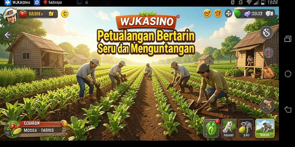 Gameplay menarik dalam WJKASINO dengan pertanian yang seru.